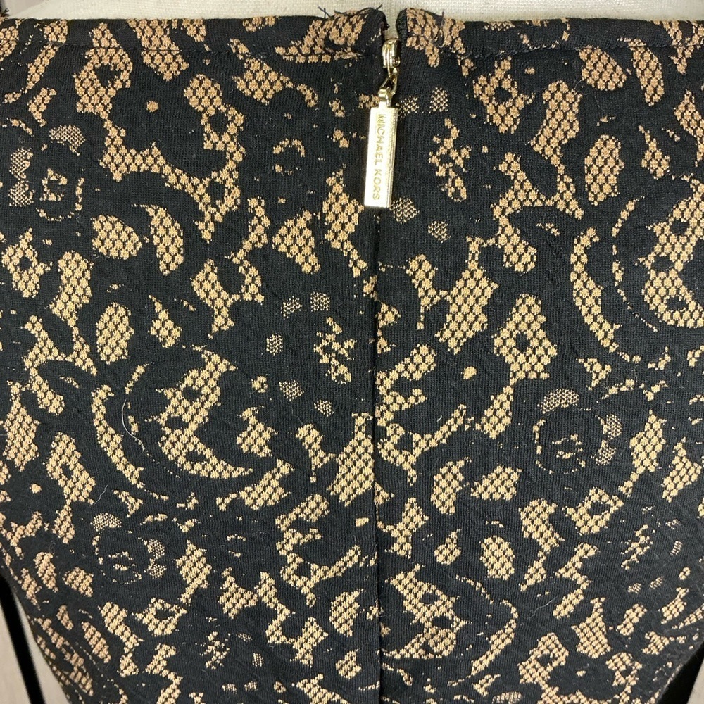Michael Kors Black and Tan Lace Mini Dress, Sz Med - Picture 3 of 6